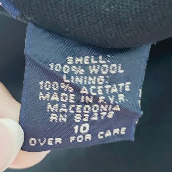 Andrea Viccaro 100% Wool Skirt Women's Size 10 Black Professional Minimalist - Picture 5 of 6